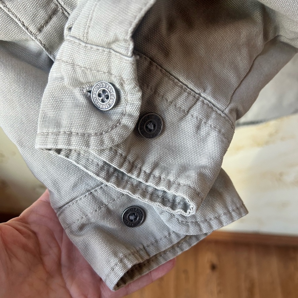 🏷️ SALE Vintage Levi’s Men’s Fleece-Lined Shirt Jacket Large Stone EUC - Picture 5 of 8